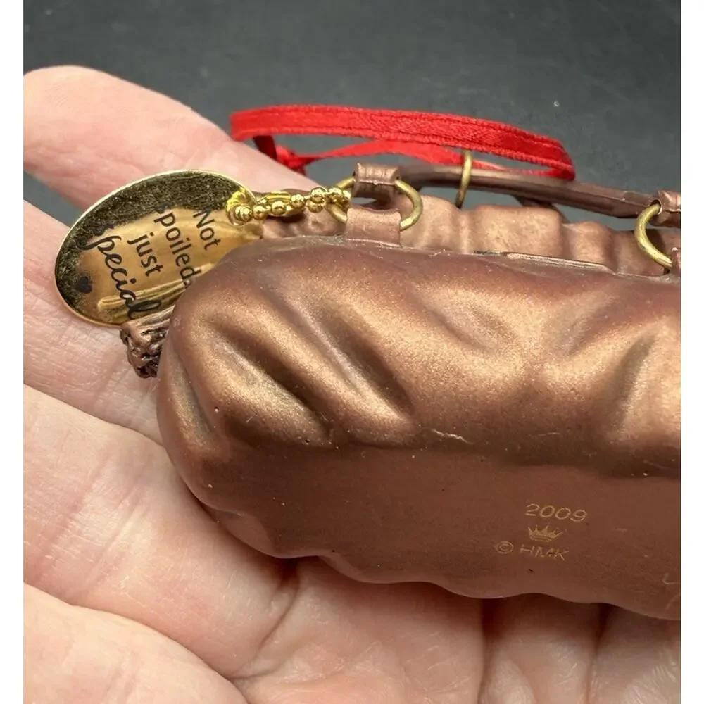 Hallmark Not Spoiled Just Special Gold Purse Christmas Ornament Heavy! Rare LO17